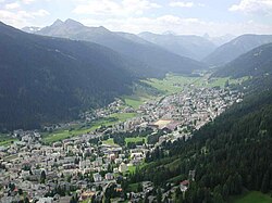 Davos visto desde el aire
