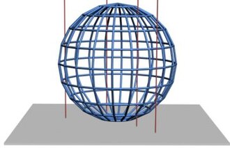 Esquema ilustrativo de una proyección azimutal ortográfica.
