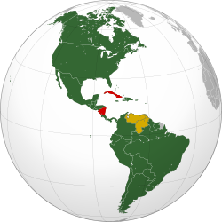 Mapa de distribución territorial de los Estados miembros