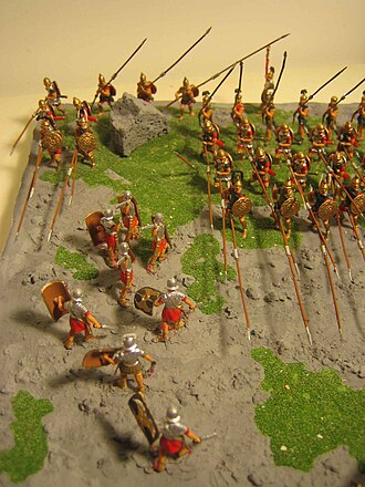 Diorama de la batalla de Pidna.