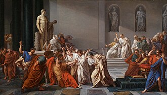 Pintura de la muerte de Julio César