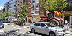 Manifestación de tractores en Segovia