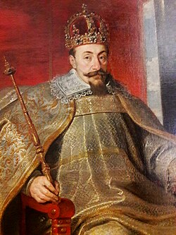 Retrato histórico de Segismundo III Vasa pintado por Pieter Soutman en 1624.