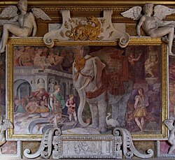 Detalle decorativo de la Galería de FranciscoI (Castillo de Fontainebleau)