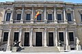 Fachada del Palacio de Biblioteca y Museos Nacionales hacia la calle Serrano