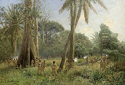 Soldados askari bajo el mando alemán en 1896