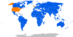 Mapa mundial de límites de velocidad