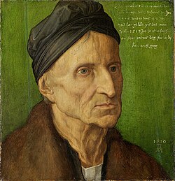 Retrato de Michael Wolgemut pintado por Alberto Durero en 1516
