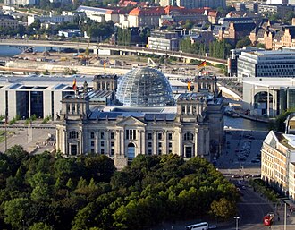 Detalle exterior de la Cúpula del Reichstag