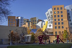 Diseño arquitectónico del Stata Center en el MIT.