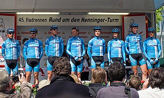 Formación del equipo ciclista Team Milram durante la temporada 2006.