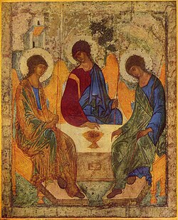 La Hospitalidad de Abrahán de Andrei Rublev