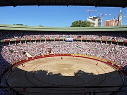 Interior de la plaza durante los Sanfermines