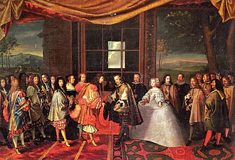 Entrevista entre Luis XIV y Felipe IV en la isla de los Faisanes