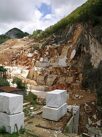 Canteras de mármol de Carrara en los Alpes Apuanos