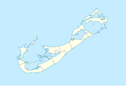 Mapa de localización de Hamilton dentro del territorio de Bermudas