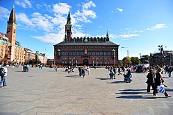 Vista general de Rådhuspladsen en Copenhague