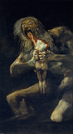 Saturno devorando a su hijo, de Francisco de Goya