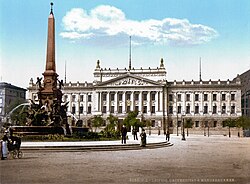 Edificio de la Universidad de Leipzig alrededor de 1900