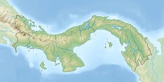 Mapa de localización del istmo de Panamá