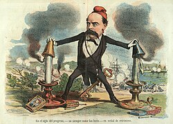 Caricatura política de Castelar en 1873