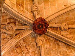 Detalle de la bóveda de los nudos en la Catedral de Viseo