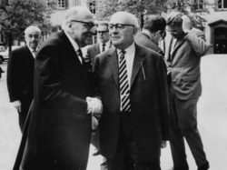 Max Horkheimer, Theodor Adorno y Jürgen Habermas