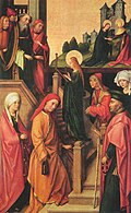 María camino del templo, 1493, Catedral de Augsburgo