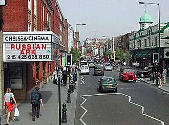Aspecto de King's Road, una de las arterias principales de Chelsea