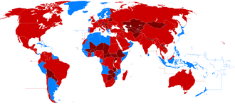 Mapa de distribución de capitales costeras y continentales