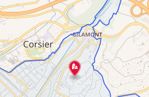 Mapa detallado del área de Vevey