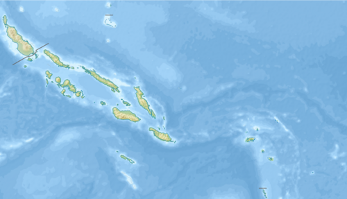 Mapa de relieve de las Islas Salomón