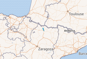 Mapa del curso del río Aurín