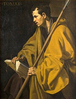 Representación pictórica de Santo Tomás por Diego Velázquez