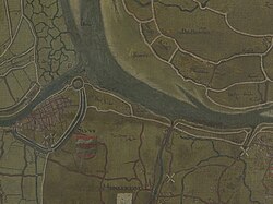 Mapa histórico de Sluis en 1571