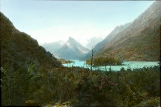Fotografía histórica del río Peulla tomada en 1934