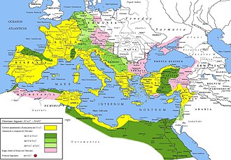 Mapa de la expansión del Imperio bajo Augusto