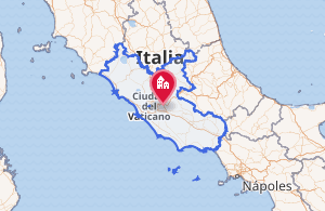 Mapa de la región del Lacio en Italia
