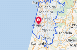 Mapa de localización del Distrito de Aveiro en Portugal