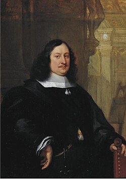 Retrato de David Teniers por Philip Fruytiers en 1655