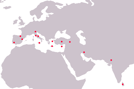Localización de las lenguas preindoeuropeas documentadas en Europa y Asia.