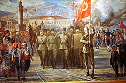 Entrada del ejército turco en Esmirna en 1922