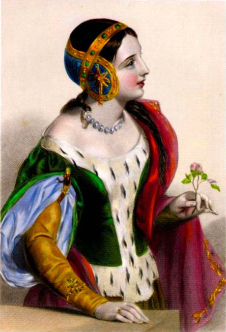 Grabado histórico de Isabel de Francia