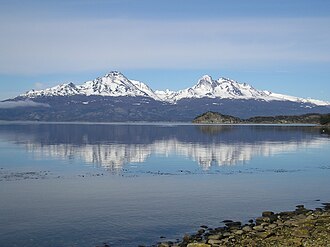 Paisaje austral característico de la región de Tierra del Fuego.
