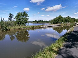 La EV5 a lo largo del Canal de Saar en Lorena, Francia