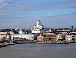 Catedral de Helsinki y bahía