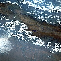 Vista satelital de la Cordillera Oriental