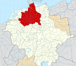 Mapa histórico de la región sajonas en el año 1000