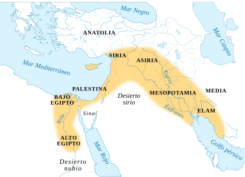 Mapa del Creciente Fértil