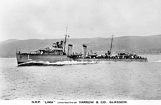 NRP Lima, un destructor de clase Douro de la armada portuguesa